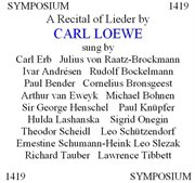 Loewe : A Lieder Recital cover image