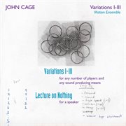 John Cage Edition, Vol. 29 : Variations I-Iii cover image