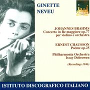 Brahms, J. : Violin Concerto, Op. 77 / Chausson, E.. Poeme (neveu, Philharmonia Orchestra, Dobrowe cover image