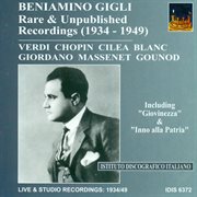 Opera Arias : Gigli, Beniamino. Gounod, C.-F. / Giordano, U. / Blanc, G. / Massenet, J. / Verdi, cover image