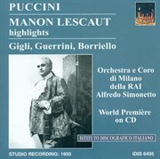 Puccini, G. : Manon Lescaut (highlights) [1950] cover image