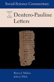Social-science commentary on the Deutero-Pauline letters cover image