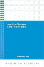 Narrative Obtrusion in the Hebrew Bible cover image