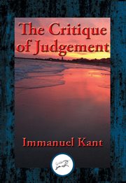 The critique of judgment cover image