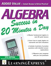 Algebra success in 20 minutes a day cover image