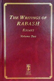 The writings of rabash - essays, volume 2 cover image