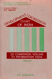 Development Digression Diary of India : 3D Companion Volume to Information India 1990-91 cover image