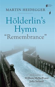 Hölderlin's hymn "Remembrance" cover image