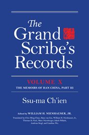 The grand scribe's records, volume x cover image