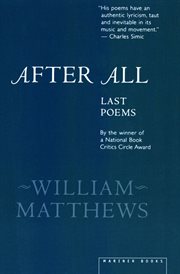 After all : last poems cover image