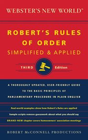 Webster's New World Robert's rules of order : simplified and applied cover image