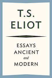 Essays, ancient and modern cover image