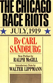 The chicago race riots. July, 1919 cover image