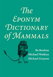 The eponym dictionary of mammals cover image