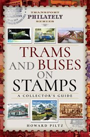 Trams and buses on stamps cover image