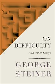 On Difficulty And Other Essays cover image