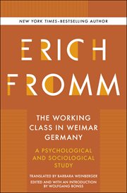 The Working Class in Weimar Germany : A Psychological and Sociological Study cover image