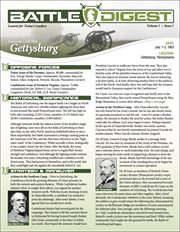 Battle Digest. Volume 1, issue 1, Gettysburg cover image