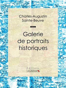 Cover image for Galerie de portraits historiques