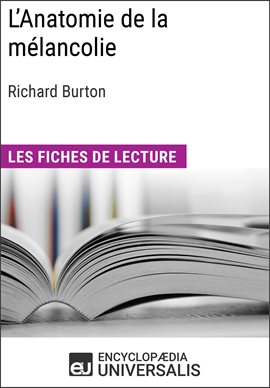 Cover image for L'Anatomie de la mélancolie de Richard Burton