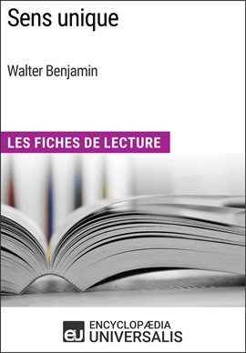 Cover image for Sens unique de Walter Benjamin