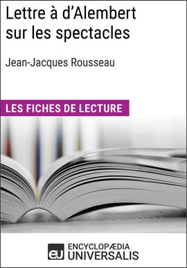 Cover image for Lettre à d'Alembert sur les spectacles de Jean-Jacques Rousseau
