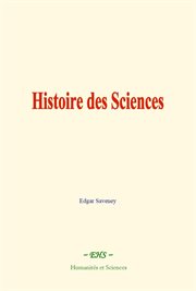Histoire des sciences cover image
