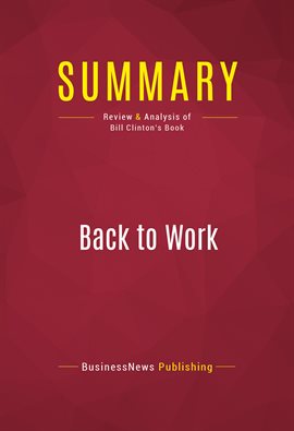 Cover image for Summary: Back to Work