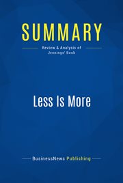 Summary: less is more. Review and Analysis of Jennings' Book cover image