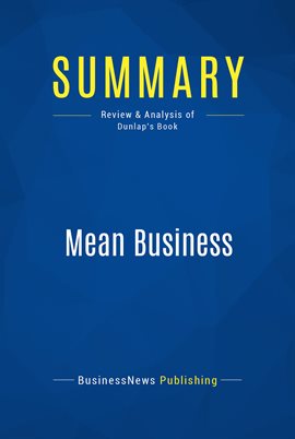 Cover image for Summary: Mean Business