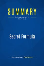 Summary: secret formula. Review and Analysis of Allen's Book cover image