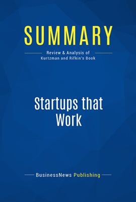 Cover image for Summary: Startups that Work