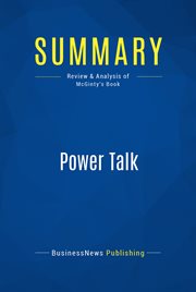 Summary: power talk. Review and Analysis of McGinty's Book cover image