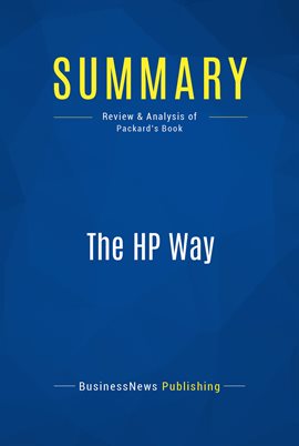 Cover image for Summary: The HP Way