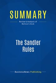 Summary: the sandler rules. Review and Analysis of Mattson's Book cover image