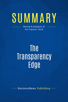 Cover image for Summary: The Transparency Edge