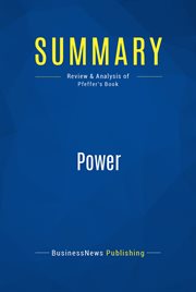 Summary: power. Review and Analysis of Pfeffer's Book cover image