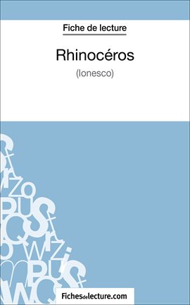 Cover image for Rhinocéros d'Ionesco (Fiche de lecture)