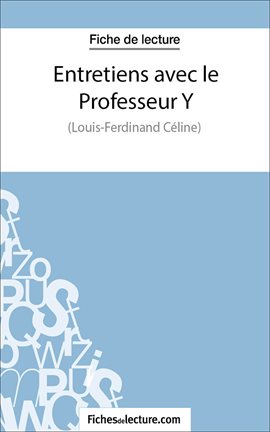 Cover image for Entretiens avec le Professeur Y