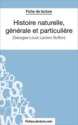 Cover image for Histoire naturelle, générale et particulière