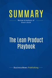 Summary: the lean product playbook. Review and Analysis of Olsen's Book cover image