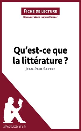 Cover image for Qu'est-ce que la littérature? de Jean-Paul Sartre (Fiche de lecture)