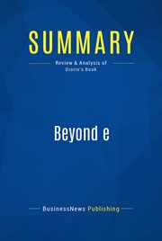 Summary: beyond e. Review and Analysis of Diorio's Book cover image