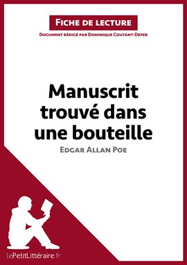 Cover image for Manuscrit trouvé dans une bouteille d'Edgar Allan Poe