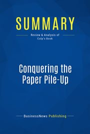 Summary: conquering the paper pile-up. Review and Analysis of Culp's Book cover image