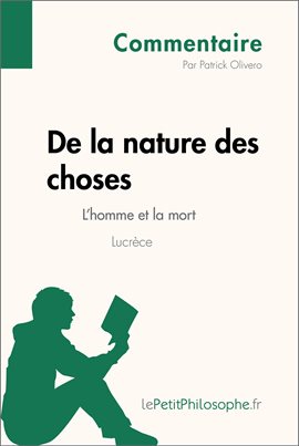 Cover image for De la nature des choses de Lucrèce - L'homme et la mort