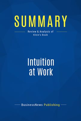 Cover image for Summary: Intuition at Work