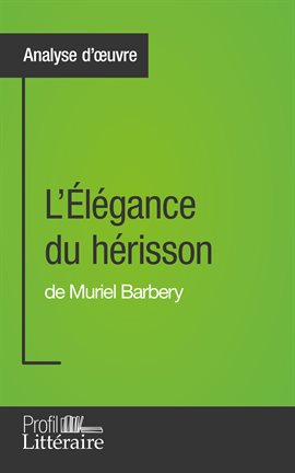 Cover image for L'Élégance du hérisson de Muriel Barbery