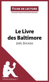 Le livre des Baltimore, Joël Dicker cover image