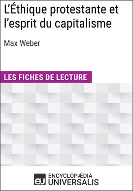 Cover image for L'Éthique protestante et l'esprit du capitalisme de Max Weber